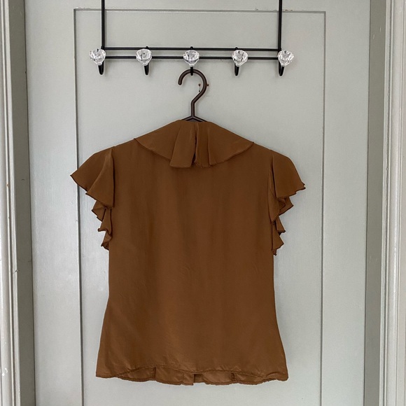 Vintage silk ruffle blouse - Picture 2 of 6